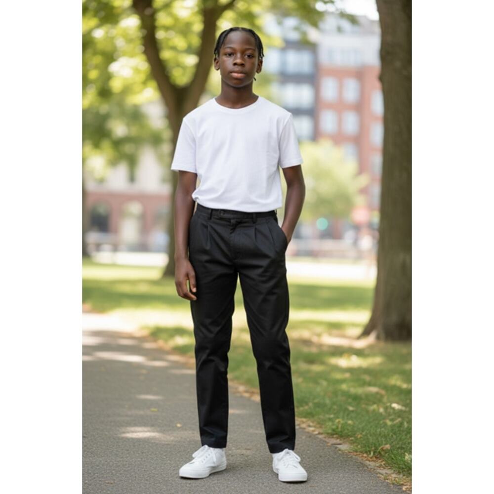 Michael James  Dress Pants Size 8 Black Polyester Rayon School Uniform